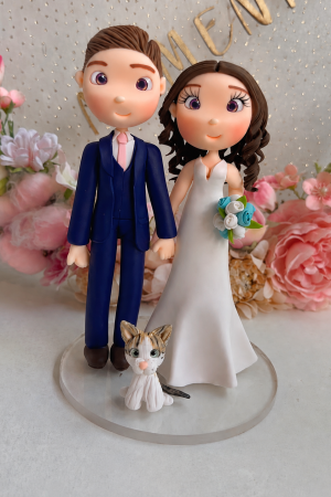 Novios formato 15 cm más una mascota